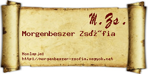 Morgenbeszer Zsófia névjegykártya