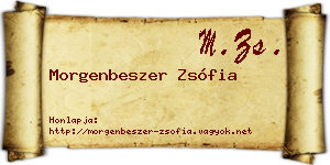 Morgenbeszer Zsófia névjegykártya